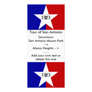 Carte en rack avec Drapeau de San Antonio, U.S.A.