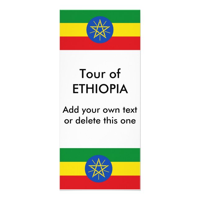 Carte en rack avec drapeau d'Éthiopie (Devant)