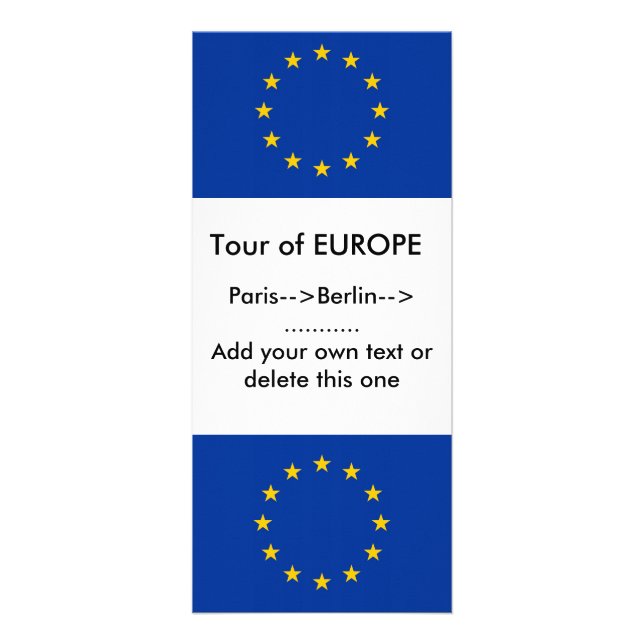 Carte en rack avec Drapeau d'Europe (Devant)
