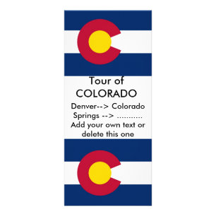 Carte en rack avec Drapeau du Colorado, U.S.A.