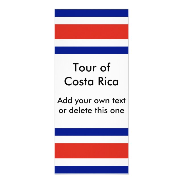 Carte en rack avec drapeau du Costa Rica (Devant)