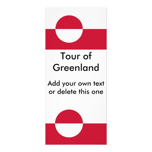 Carte en rack avec drapeau du Groenland (Devant)