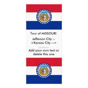 Carte en rack avec Drapeau du Missouri, États-Unis