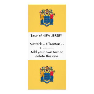 Carte en rack avec drapeau du New Jersey, U.S.A.