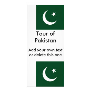 Carte en rack avec drapeau du Pakistan