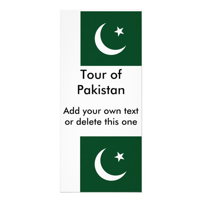 Carte en rack avec drapeau du Pakistan (Devant)