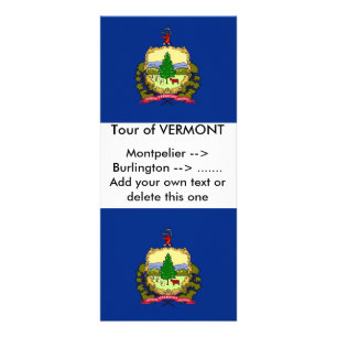 Carte en rack avec Drapeau du Vermont, États-Unis.