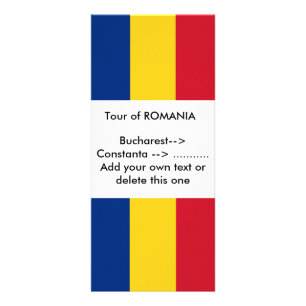 Carte en rack avec Drapeau Roumanie