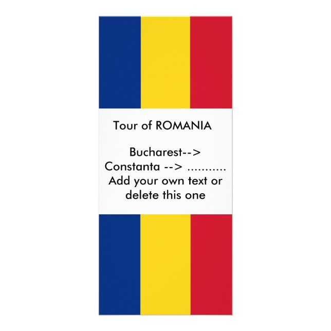 Carte en rack avec Drapeau Roumanie (Devant)