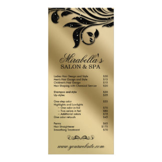 Carte en rack de salon Bijoux Feuille Floral Black