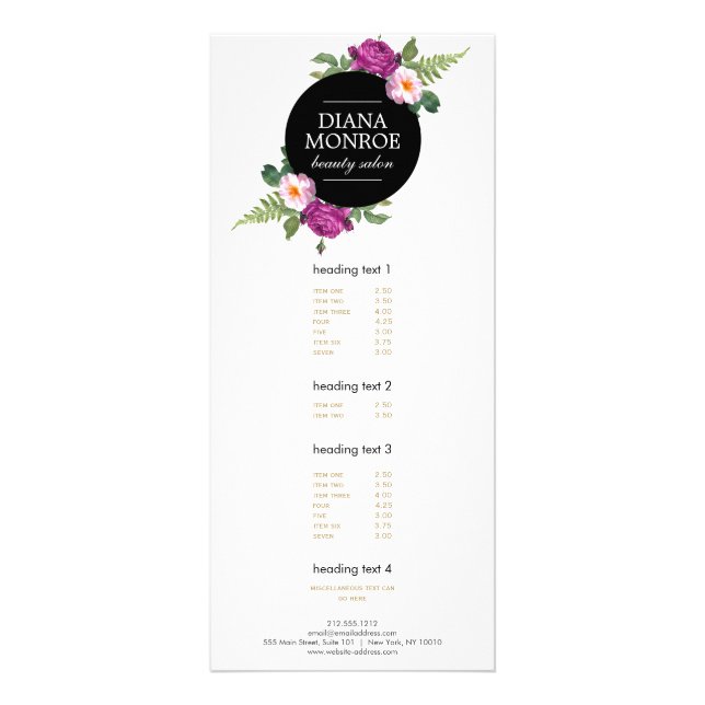 Carte en rack du Salon Floral Moderne (Devant)