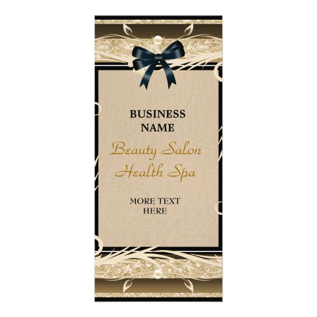 Carte en rack Gold Floral Black Bows (Devant)