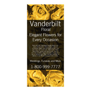 Carte en rack Rose Floral Company Florist Gold
