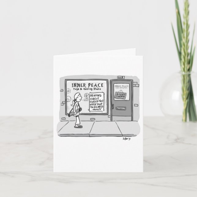 Carte En raison fermé de cercle curatif de la maladie (Devant)