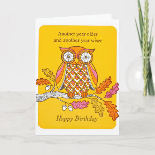 Carte en relief Older and Wiser Owl