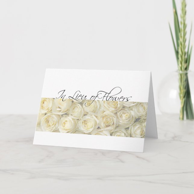 Carte En remplacement des fleurs - Charity Dons sympathi (Devant)