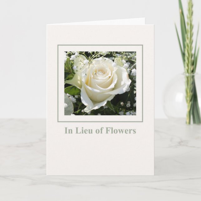 Carte En remplacement des fleurs - Charity Dons sympathi (Devant)