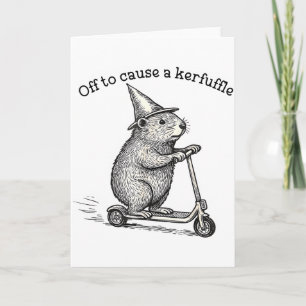 Carte En route pour causer un capybara scooter chaos fou