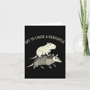Carte En route pour causer une pagaille capybara drôle t