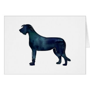 Carte en silhouette couleur noir Wolfhound