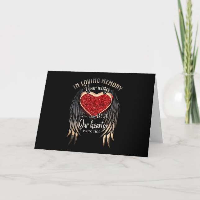Carte En Souvenir Affectueux Tes Ailes Étaient Prêtes (Devant)
