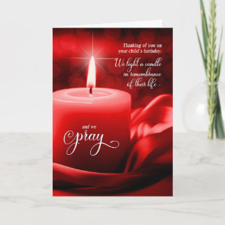 Carte En souvenir de la bougie rouge de l'anniversaire d