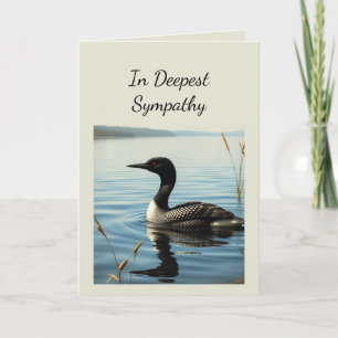 Carte En Sympathie la plus profonde Loon Oiseau Nature A