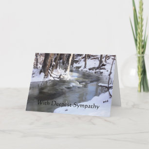 Carte En Sympathie La Plus Profonde Neige D'Hiver Icy Cr
