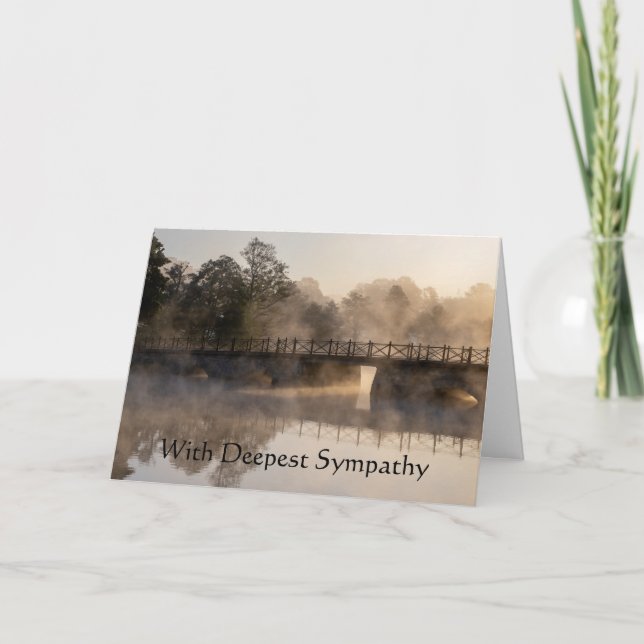 Carte En Sympathie profonde Beau Pont Rivière Paysage (Devant)