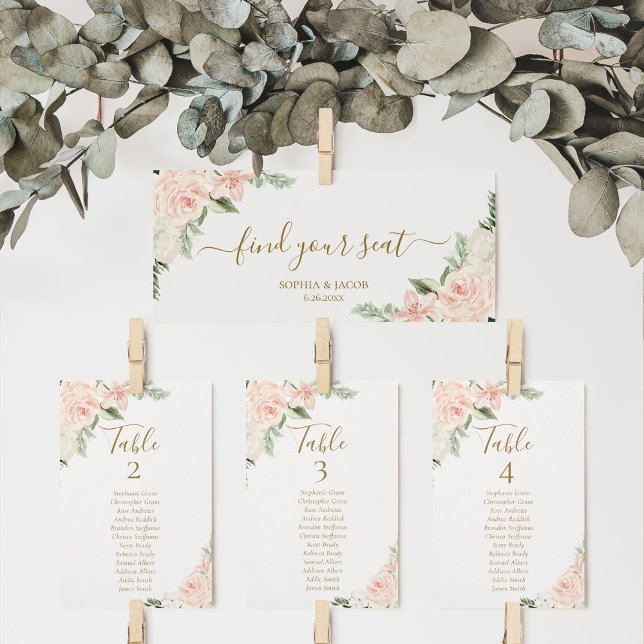 Carte En-tête d'accueil du tableau de bord rose floral (Créateur téléchargé)