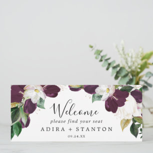 Carte En-tête d'accueil Moody Purple Hanging