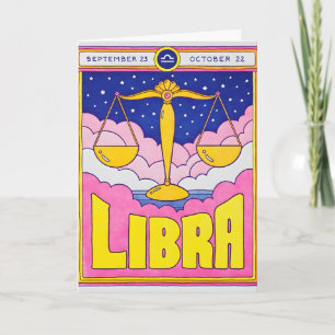 Carte en typographie Libra