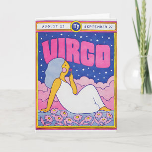 Carte en typographie Virgo