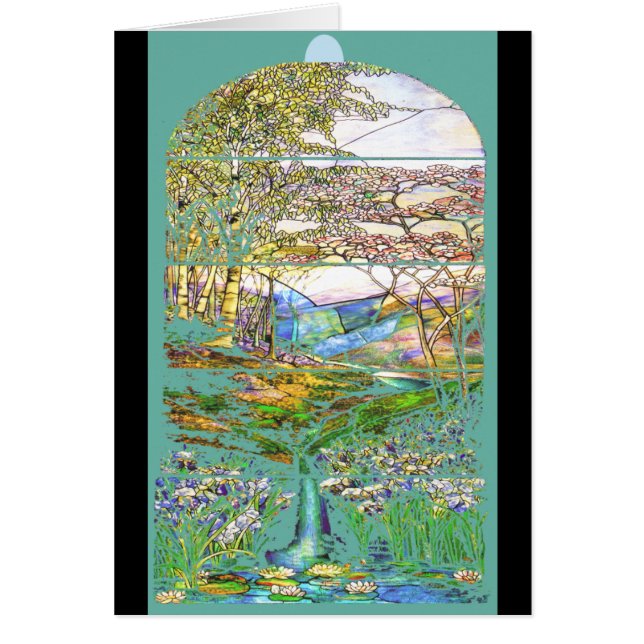Carte en verre souillé de Tiffany (Devant)