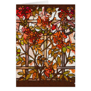 Carte en verre souillé de Tiffany
