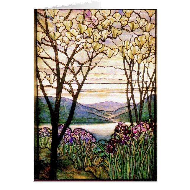 Carte en verre souillé de Tiffany (Devant)