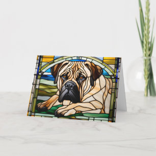 Carte en verre tendu Bullmastiff