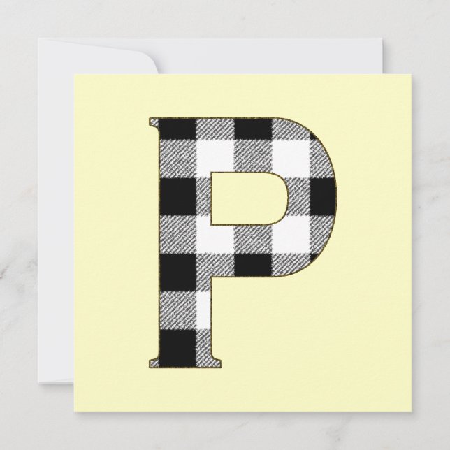 Carte en vichy Vérifier P (Devant)