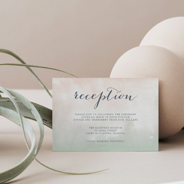 Carte encart de réception aquarelle Sorbet (Créateur téléchargé)