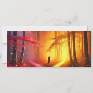 Carte Enchanted Crossroads - Vibrant Autumn Forest Art P