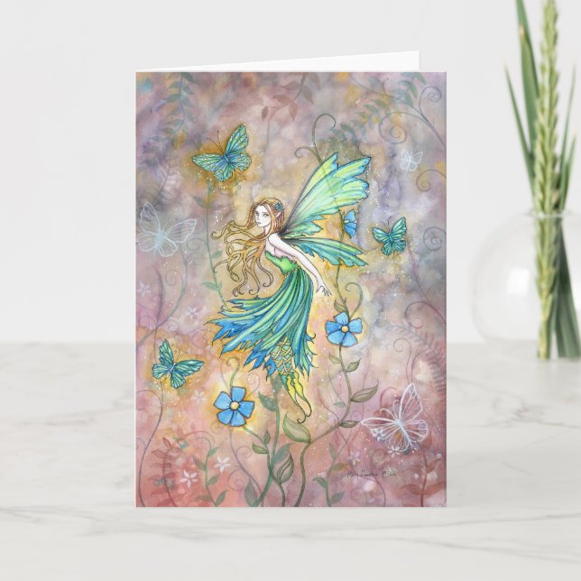 Carte enchantée de fée de jardin (Devant)