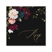 Carte Encl PixDezines Fleurs Moody foncé RSVP