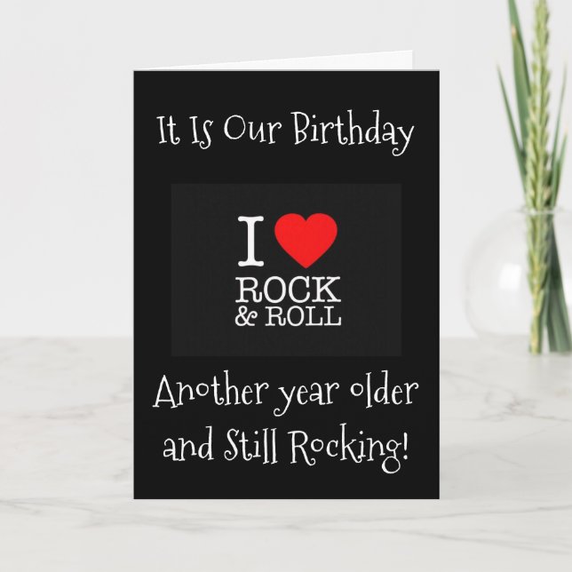 CARTE ENCORE "AIMER ROCK/ROLL" SUR NOTRE "ANNIVERSAIRE M (Devant)