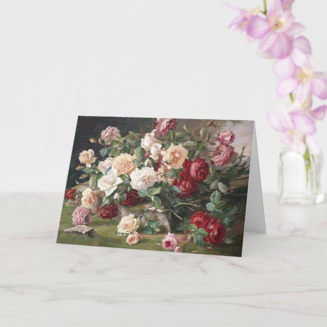 Carte Encore de la vie avec des roses (Orchidée)