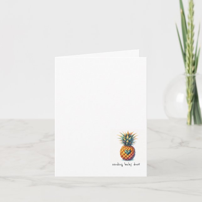 Carte Encouragement au transfert d'Embryo/IVF à l'ananas (Devant)