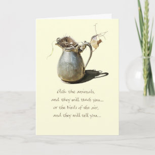 Carte Encouragement/broc de roitelet
