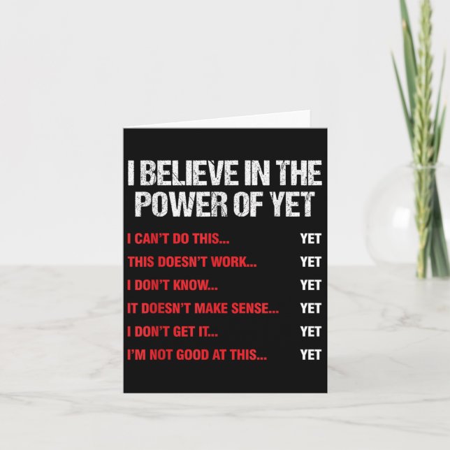 Carte Encouragement Croit Au Pouvoir De Motivation (Devant)