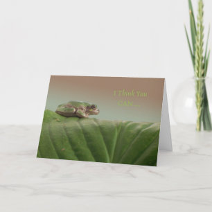 Carte Encouragement de la grenouille d'arbre Je pense qu