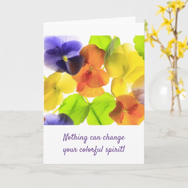 Carte Encouragement de la maladie Soutien contre le canc (Fleur jaune)