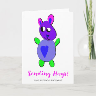 Carte Encouragement de l'ours mignon Obtenez un bon sout